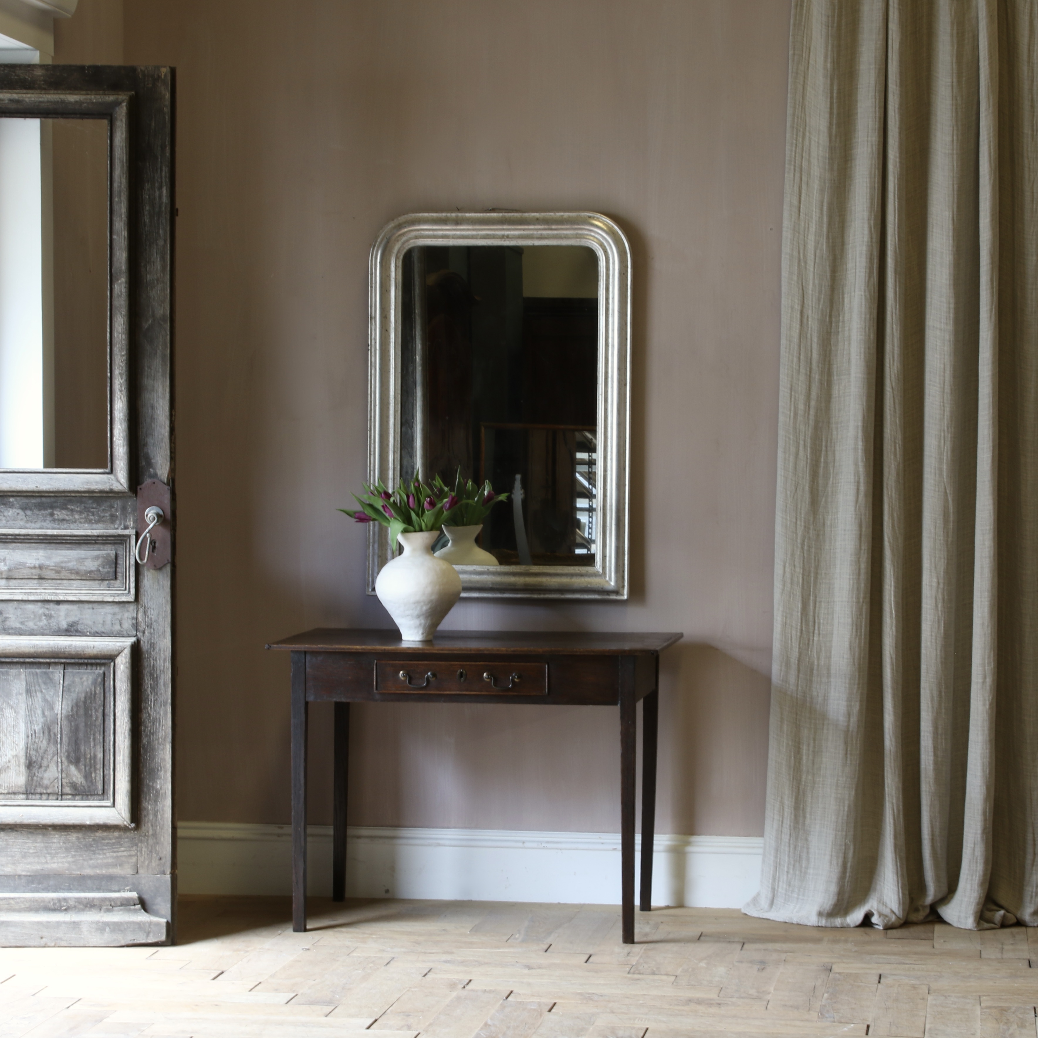 Silver Louis Philippe Mirror